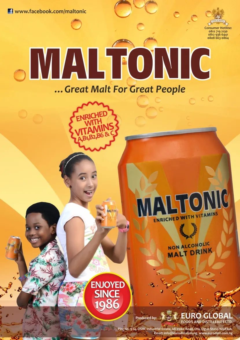 The great return of Maltonic — campaign artwork for Euro Global Foods and Distilleries Limited