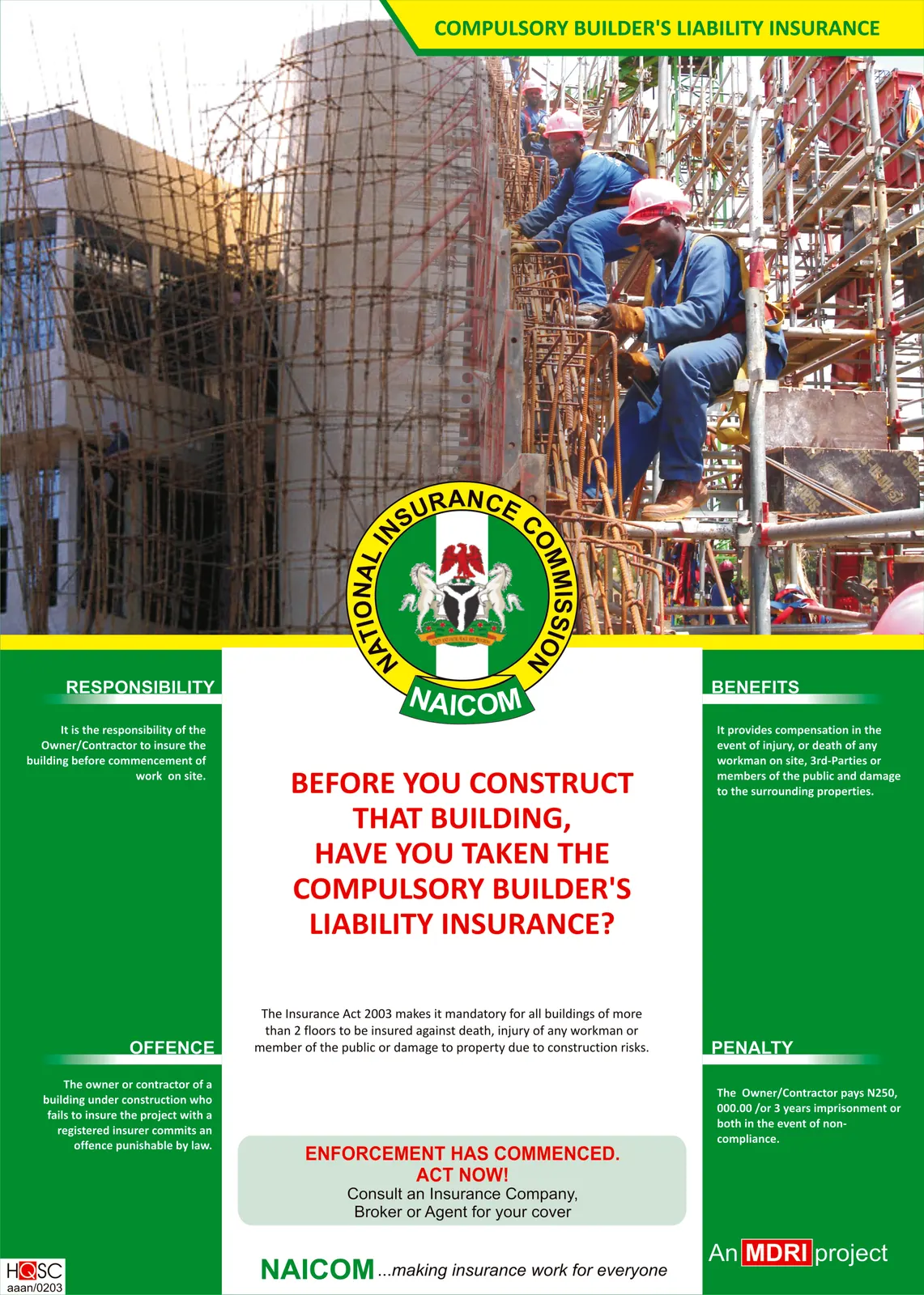 Making compulsory insurance understood campaign material 4