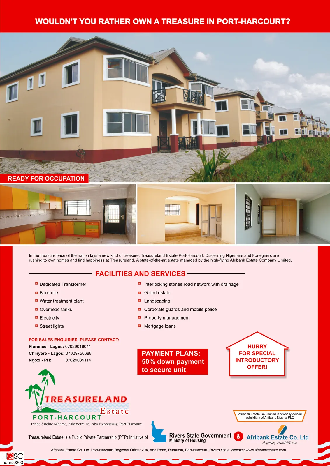 Treasureland estate rebrand — campaign artwork for Treasureland Estate