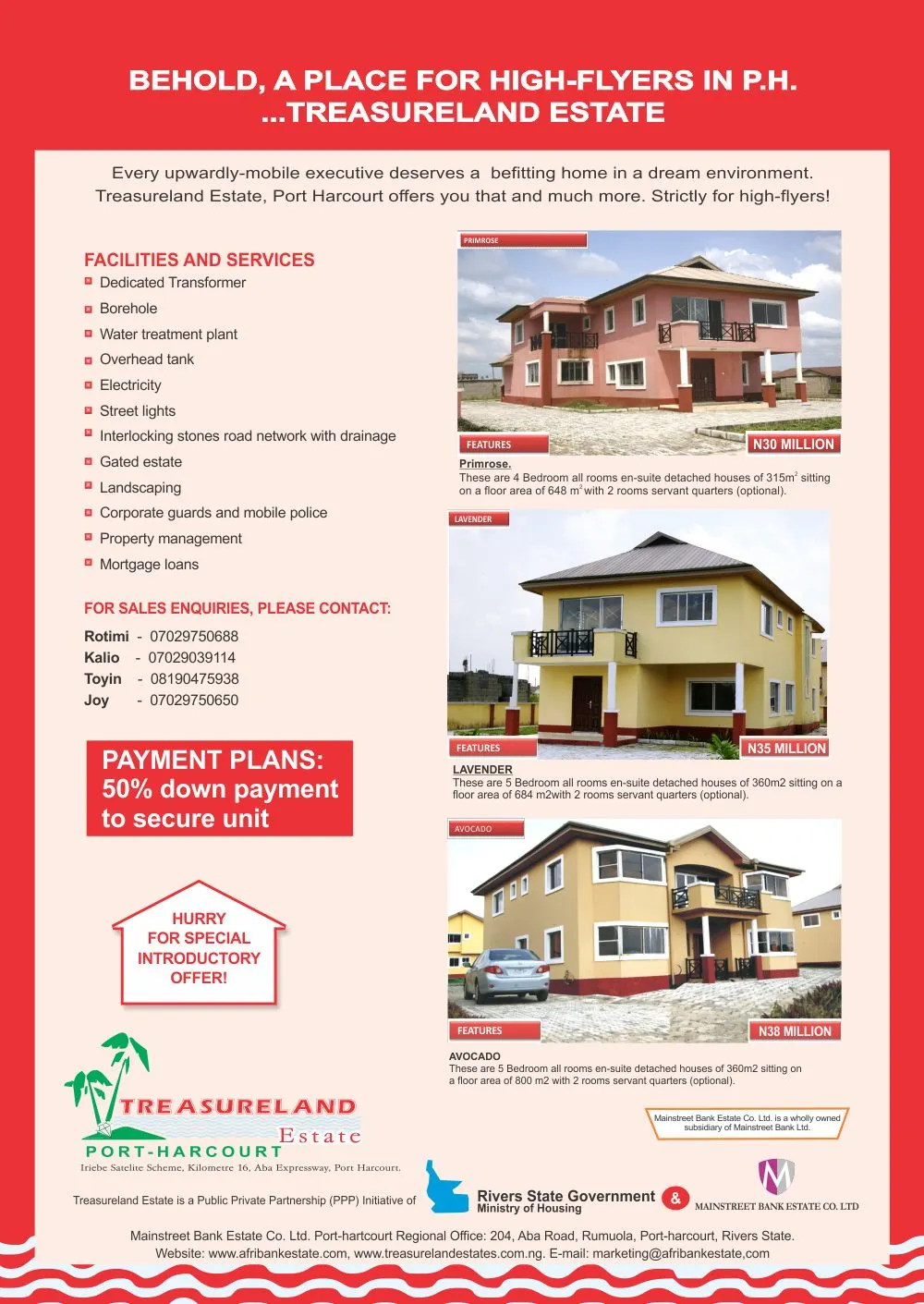 Treasureland estate rebrand campaign material 2